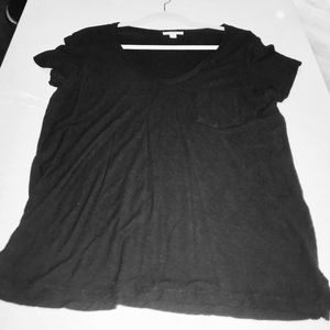 James Perse Scoop Neck T-Shirt (Black, size 3 = L)
